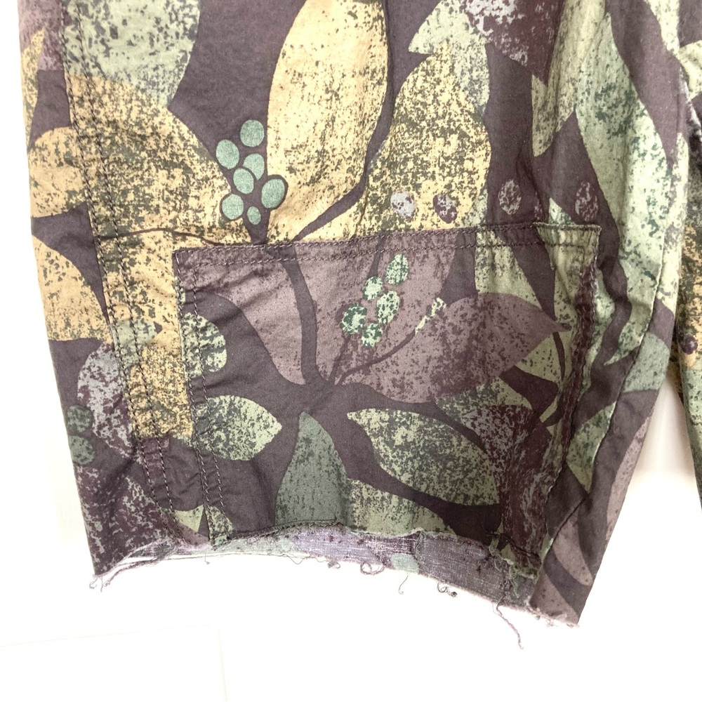 Anthropologie Floral Cargo Shorts Ripley Moss Cut Off 27 Cotton - Picture 6 of 13